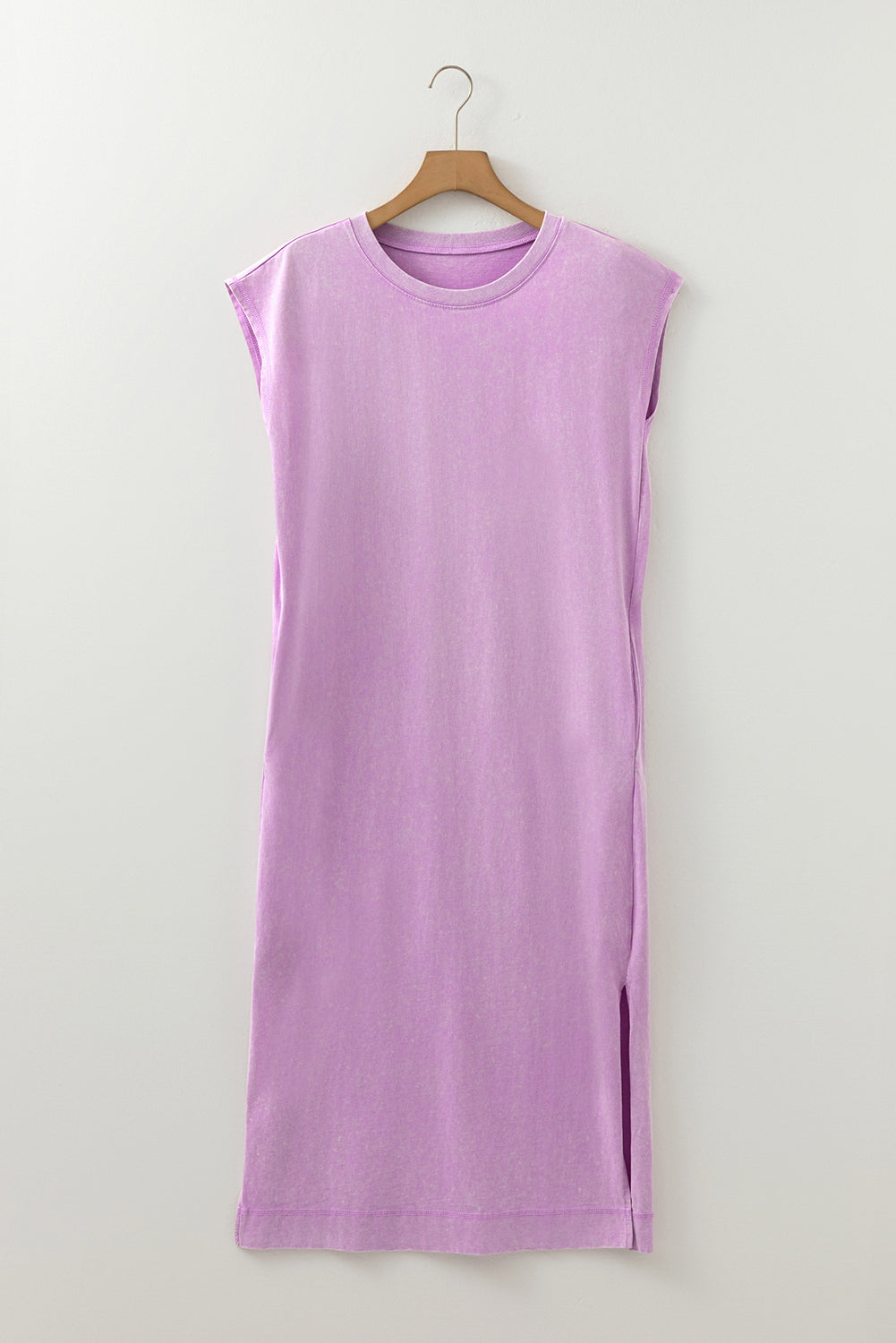 Wisteria Mineral Wash Pocketed T-shirt Long Dress