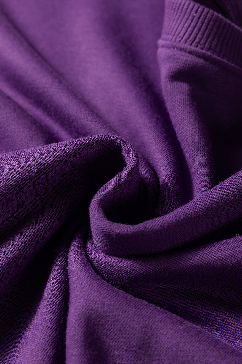 Tillandsia Purple Varsity Striped Detail Drop Shoulder Oversized Sweatshirt