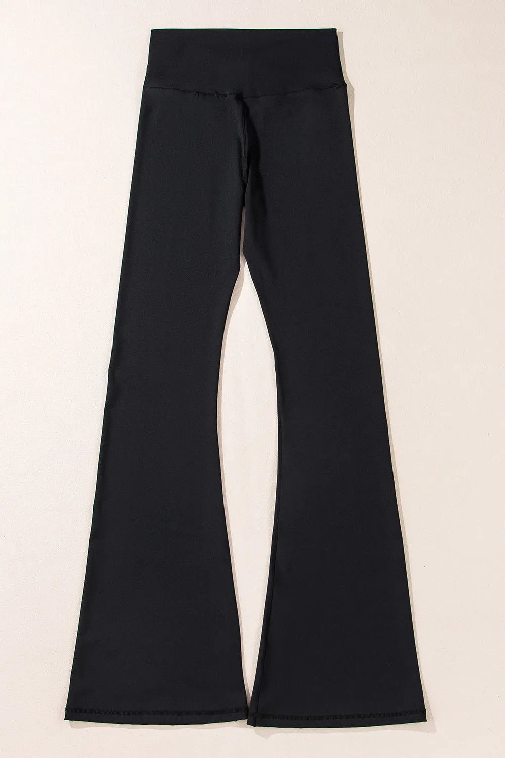 Black V Shape High Waist Flared Leggings - Chic Meadow Boutique 