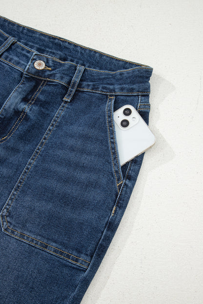 Ashleigh Blue Cropped High Rise Wide Leg Jeans