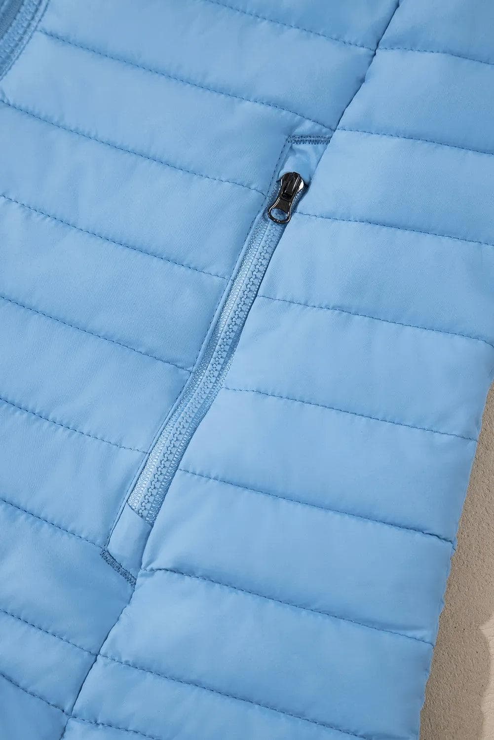 Outerwear/Coats Myosotis Solid Color Quilted Zip-up Puffer Jacket