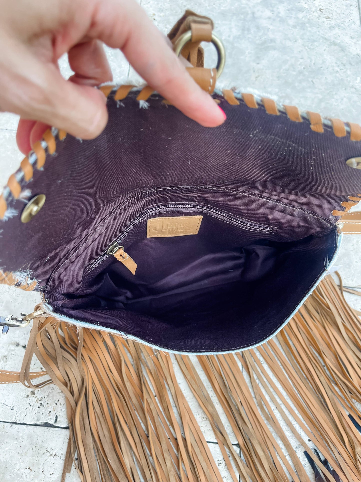 THE REGINA CROSSBODY cowhide purse bag