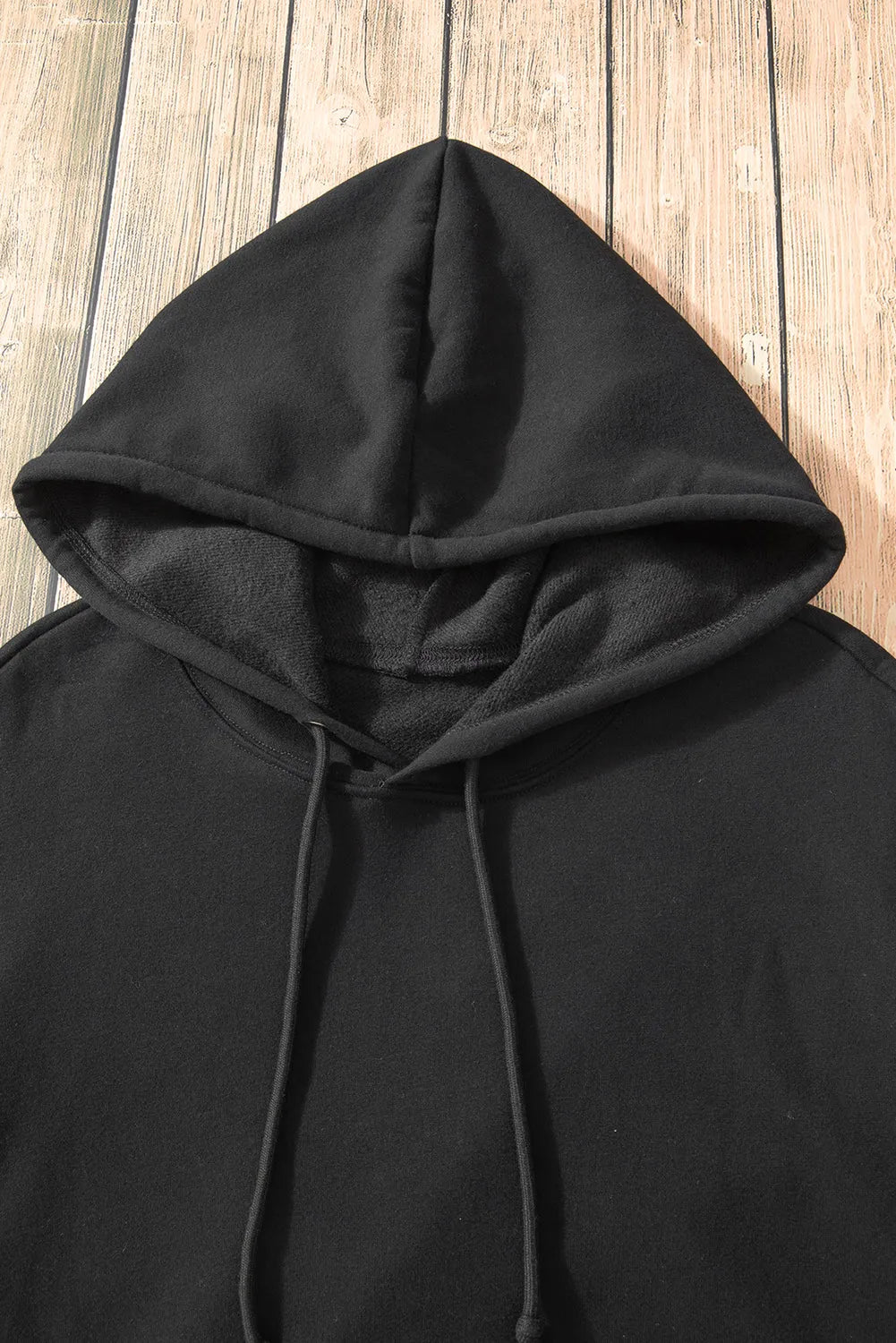 Black Fleece Lined Kangaroo Pocket Drawstring Chunky Hoodie - Chic Meadow Boutique 