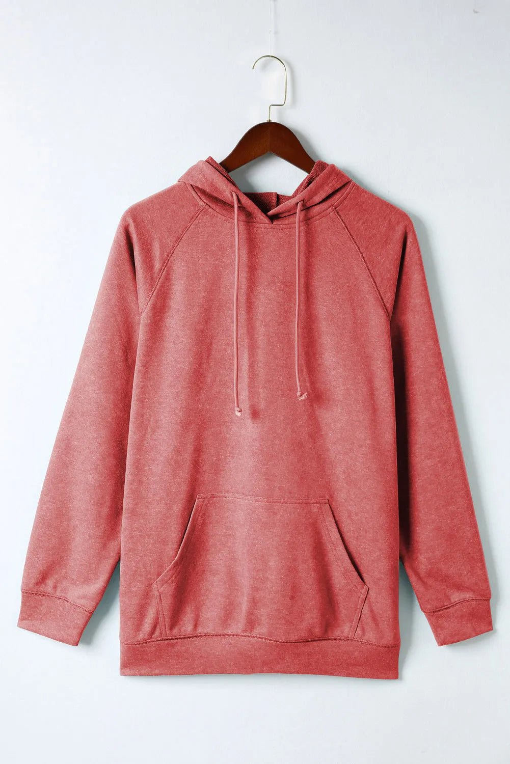 Mineral Wash Kangaroo Pocket Drawstring Pullover Hoodie - Chic Meadow Boutique 