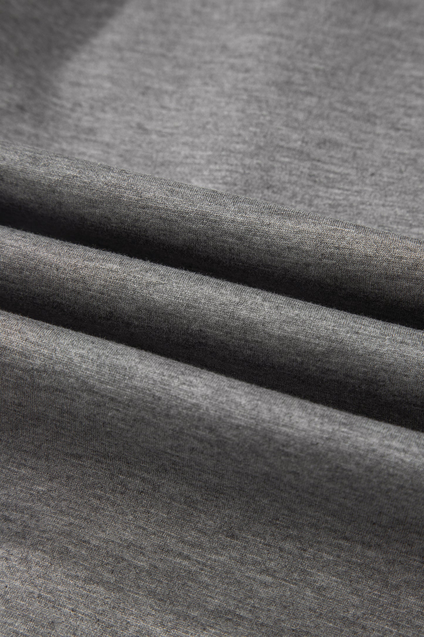 Gray Half Zip Polo Tee Casual Pant Set