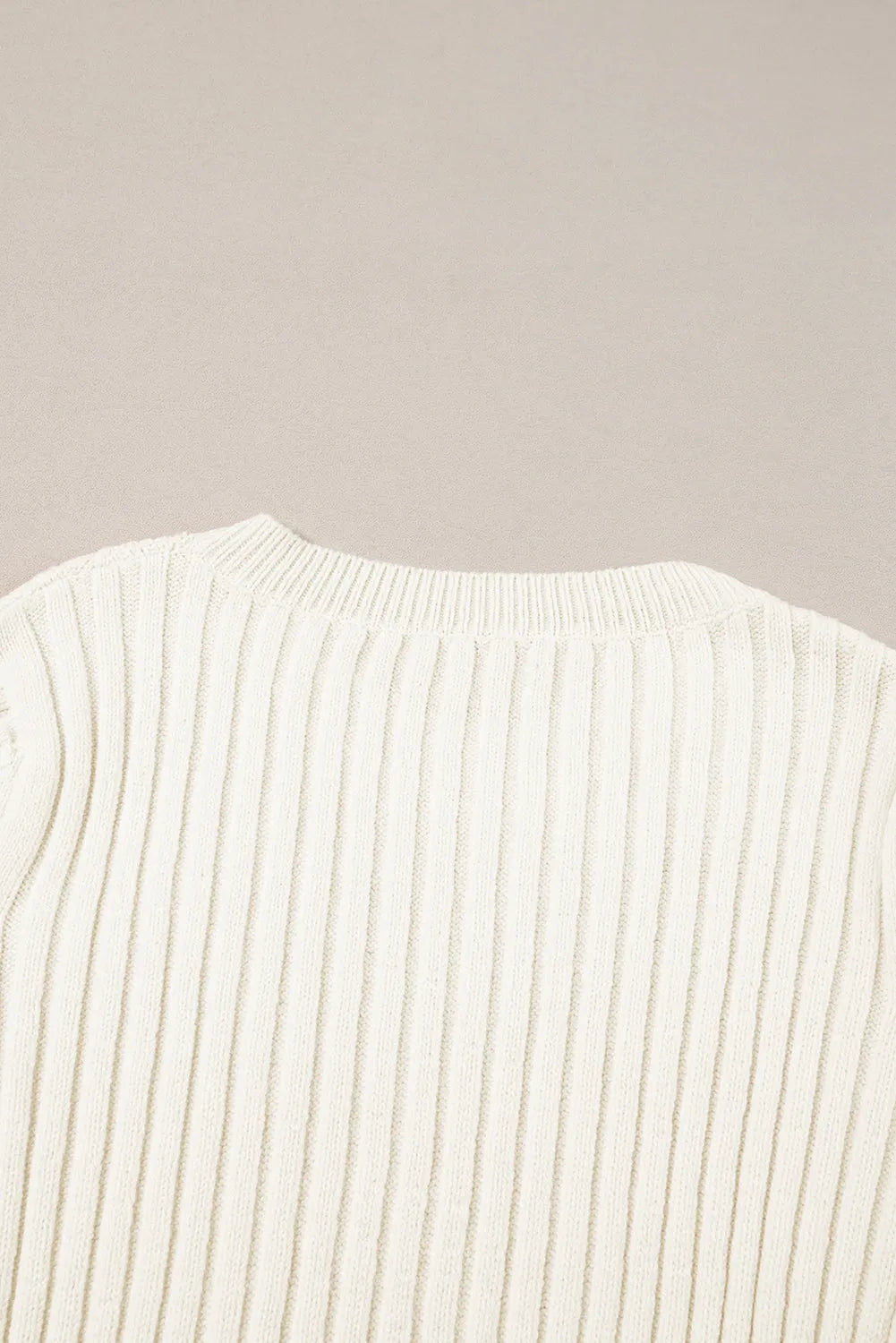 White Cable Knit Cropped Sweater - Chic Meadow Boutique 