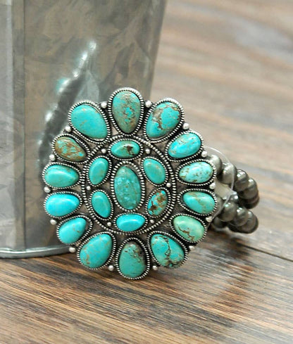 Handmade Turquoise Stretch Bracelet