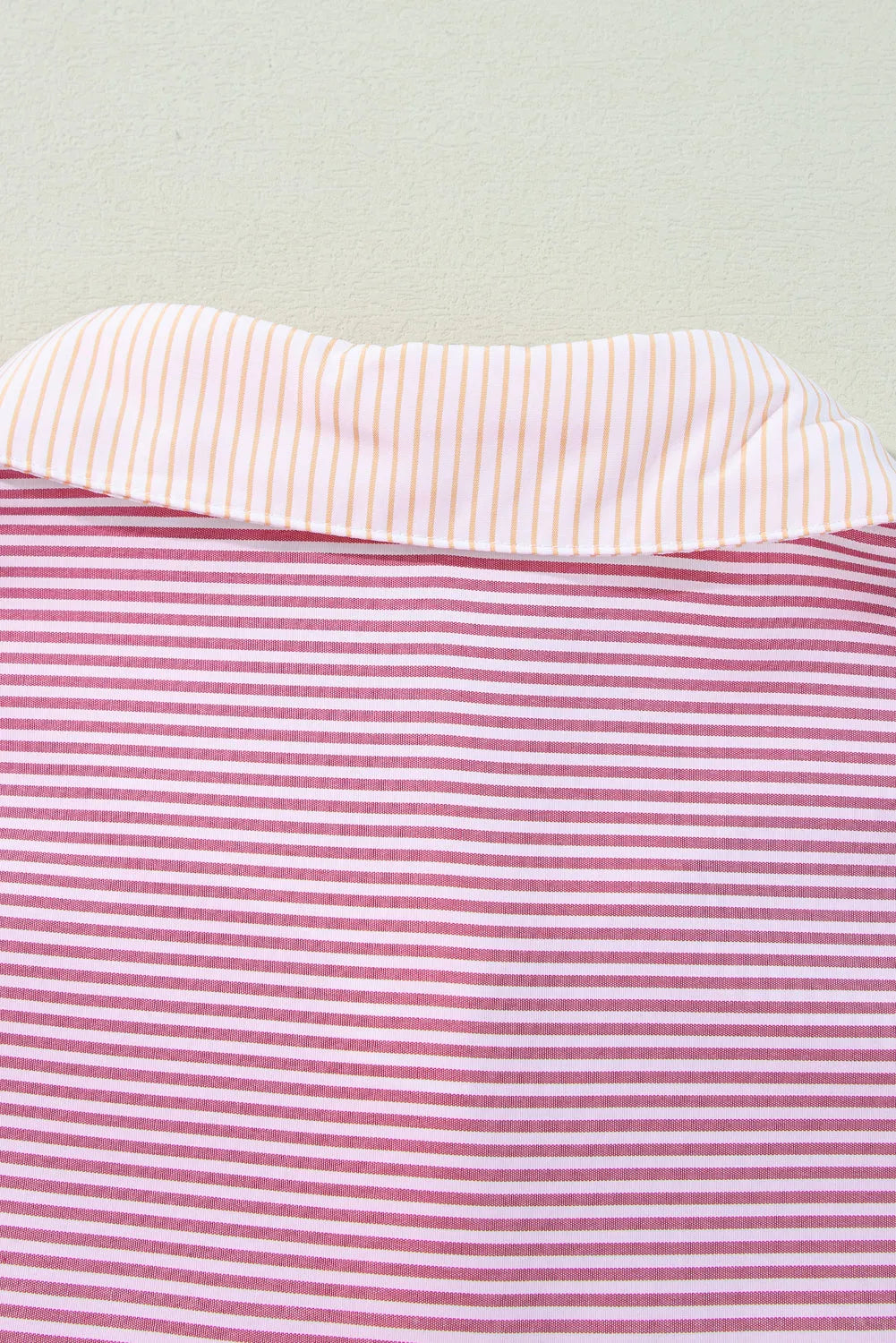 Pink Stripe Print Colorblock Plus Size Shirt - Chic Meadow Boutique 