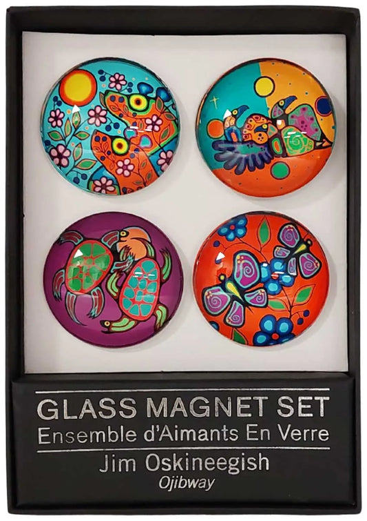 Glass Magnet Set by Jim Oskineegish - Chic Meadow Boutique 