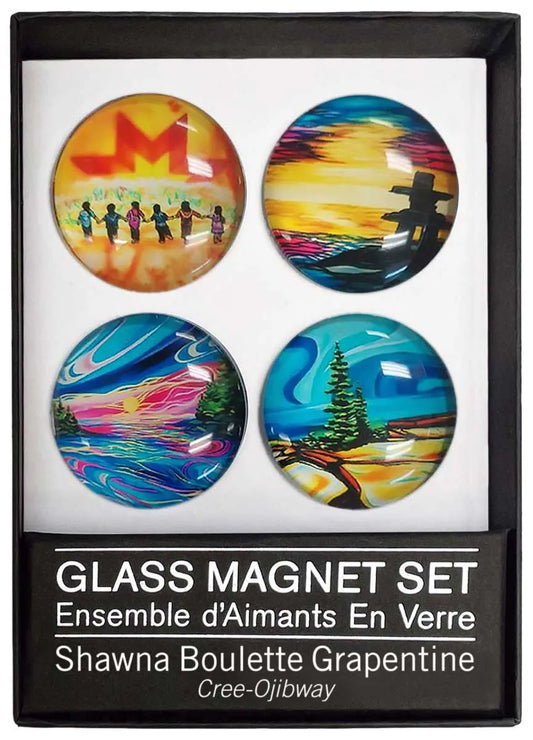 Glass Magnet Set by Shawna Boulette Grapentine - Chic Meadow Boutique 