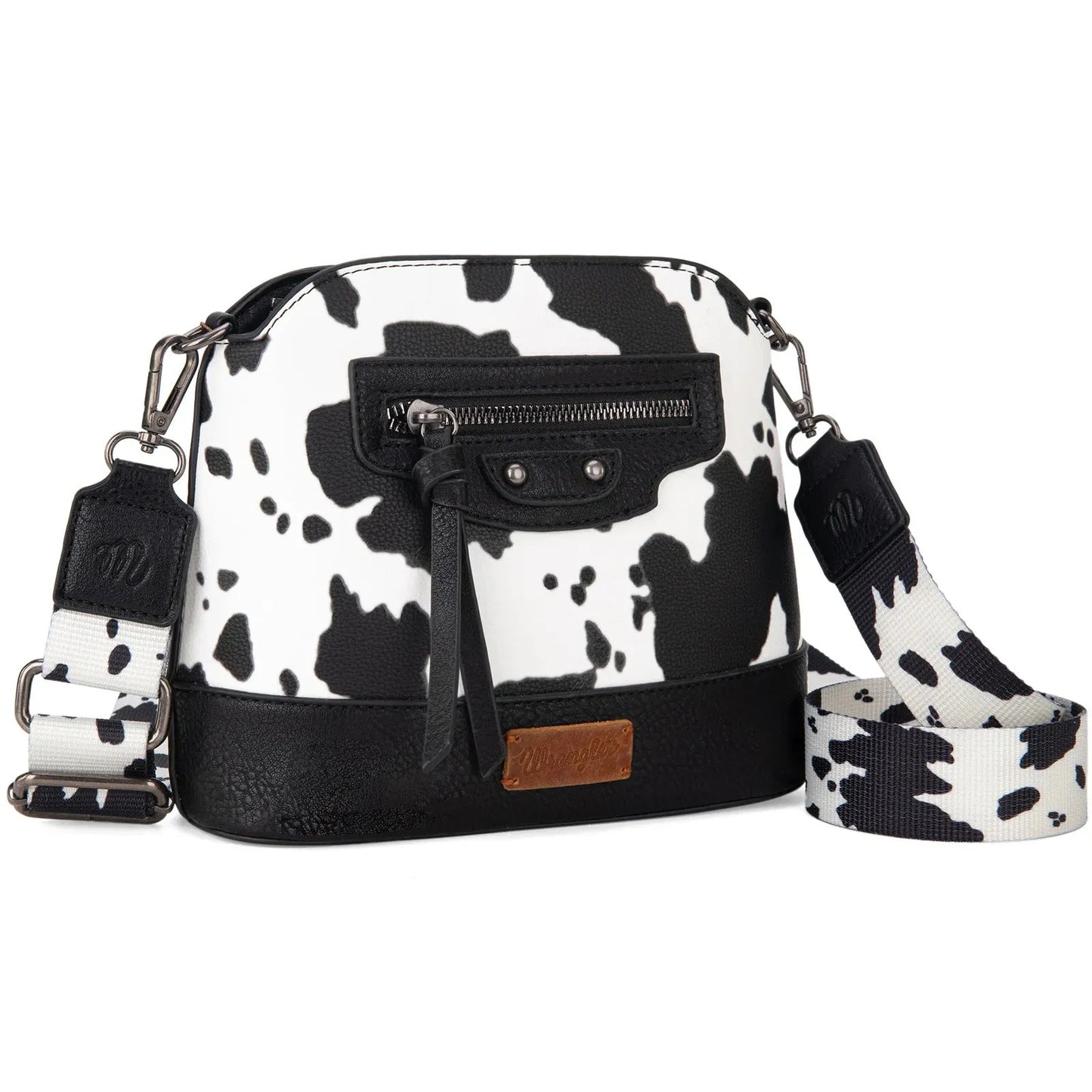 Wrangler Cow Print Crossbody Bag - Black - Chic Meadow Boutique 