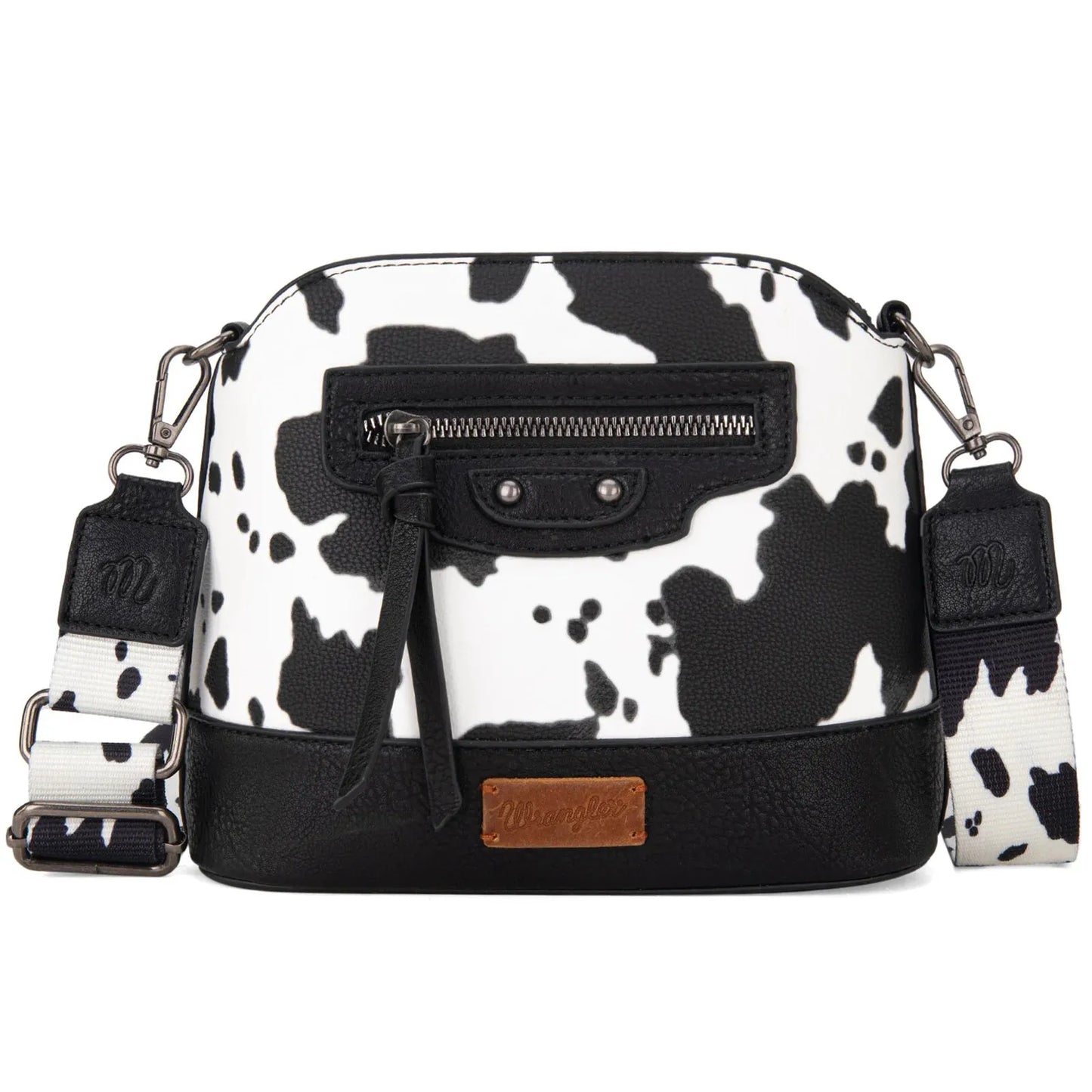 Wrangler Cow Print Crossbody Bag - Black - Chic Meadow Boutique 