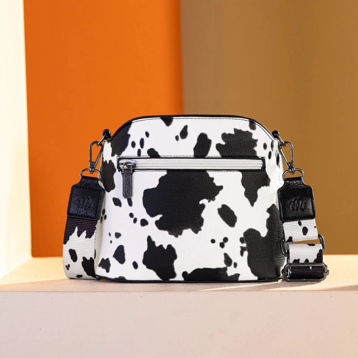 Wrangler Cow Print Crossbody Bag - Black - Chic Meadow Boutique 