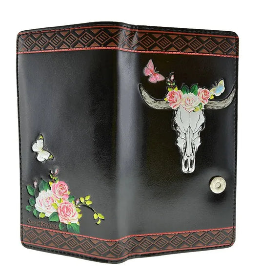 Bull Horns W/ Butterflies Wallet - Chic Meadow Boutique 