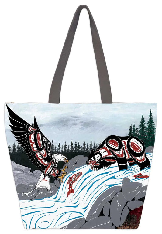 Cycle Of Life Tote Bag by Artist Shorty, Richard - Chic Meadow Boutique 