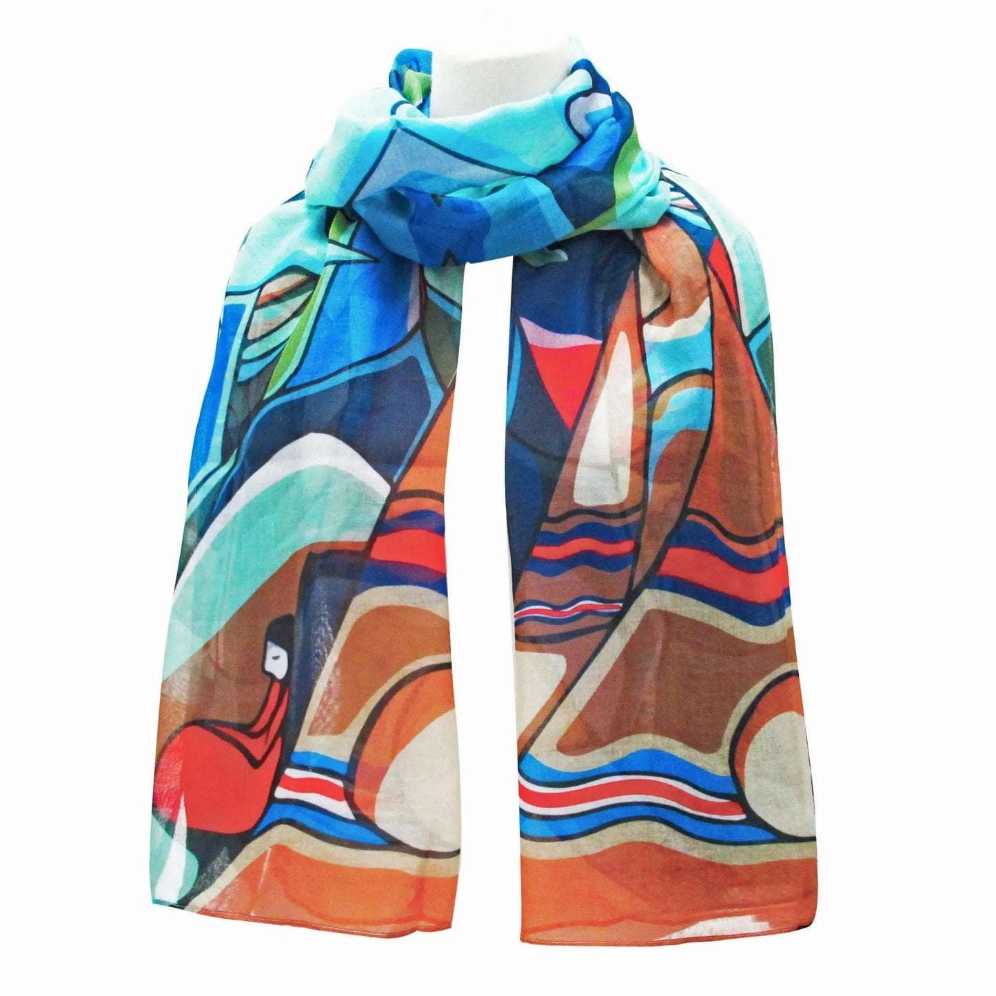 Daphne Odjig And Some Watched the Sunset Dancer Artist Scarf - Chic Meadow Boutique 