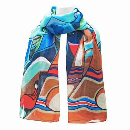 Daphne Odjig And Some Watched the Sunset Dancer Artist Scarf - Chic Meadow Boutique 