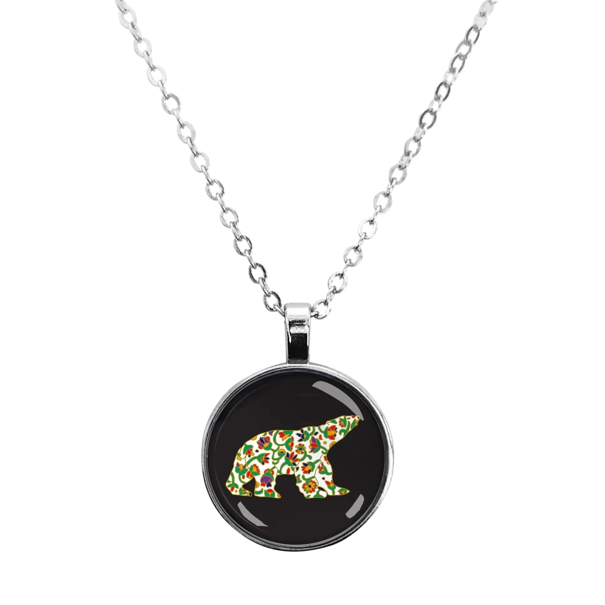 Dawn Oman Spring Bear Dome Glass Necklace - Chic Meadow Boutique 