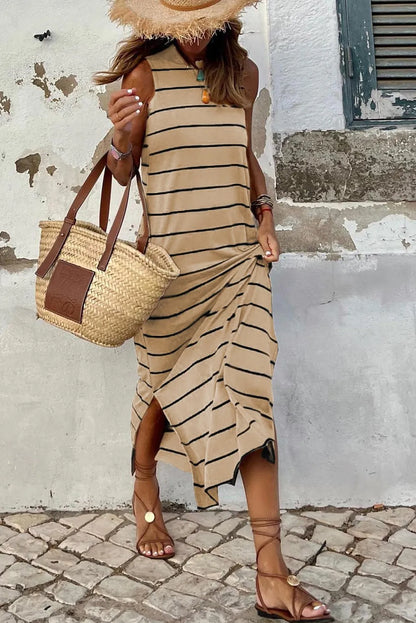 Desert Dunes Striped Maxi Dress - Chic Meadow Boutique 