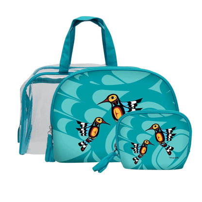 Francis Dick Hummingbird Cosmetic Bag Set - Chic Meadow Boutique 