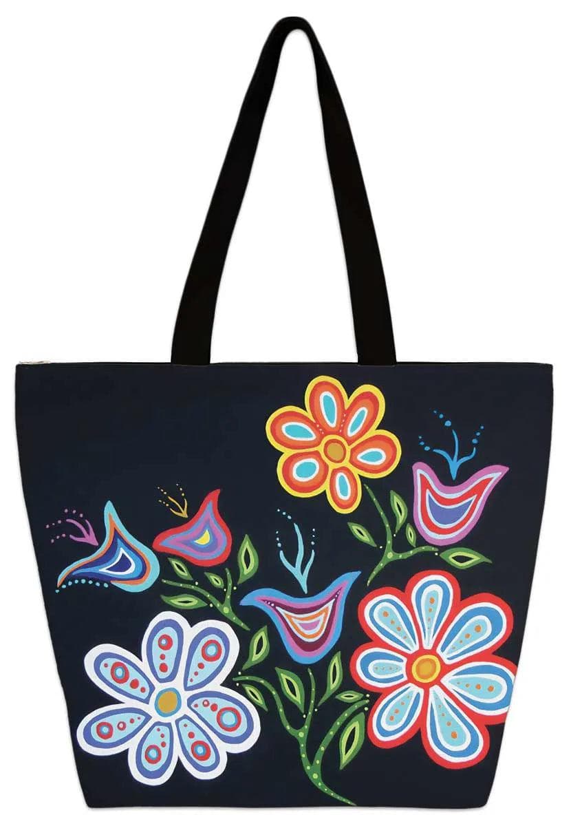 Tote Bag Happy Flower Tote Bag by Artist Hunter, Patrick