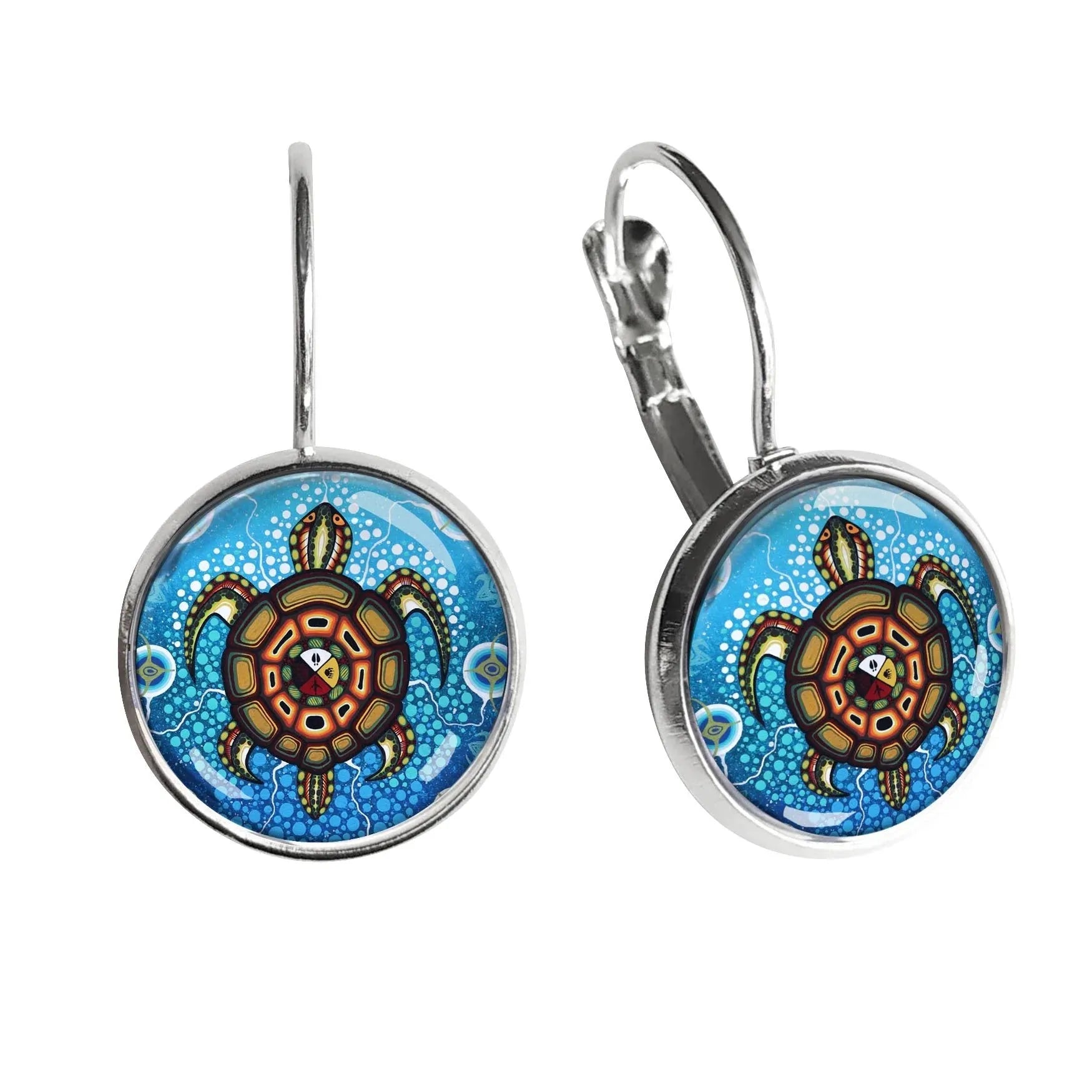 James Jacko Medicine Turtle Dome Glass Earrings - Chic Meadow Boutique 