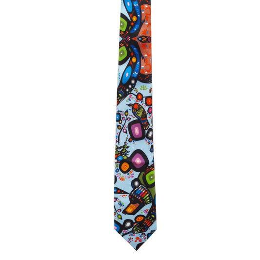 John Rombough Bear Artist Design Silk Tie