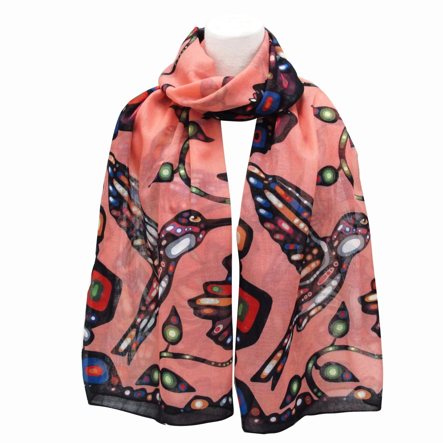 John Rombough Hummingbird Artist Scarf - Chic Meadow Boutique 