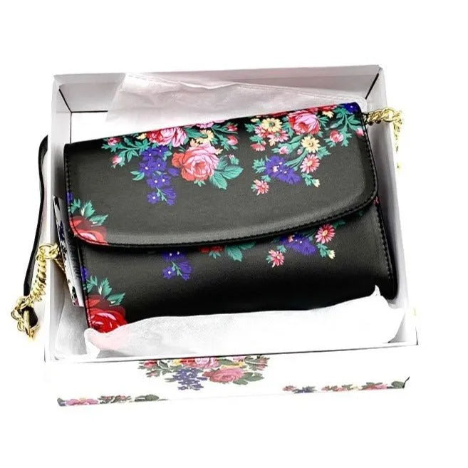 Kokum Floral Hand bag – Black - Chic Meadow Boutique 