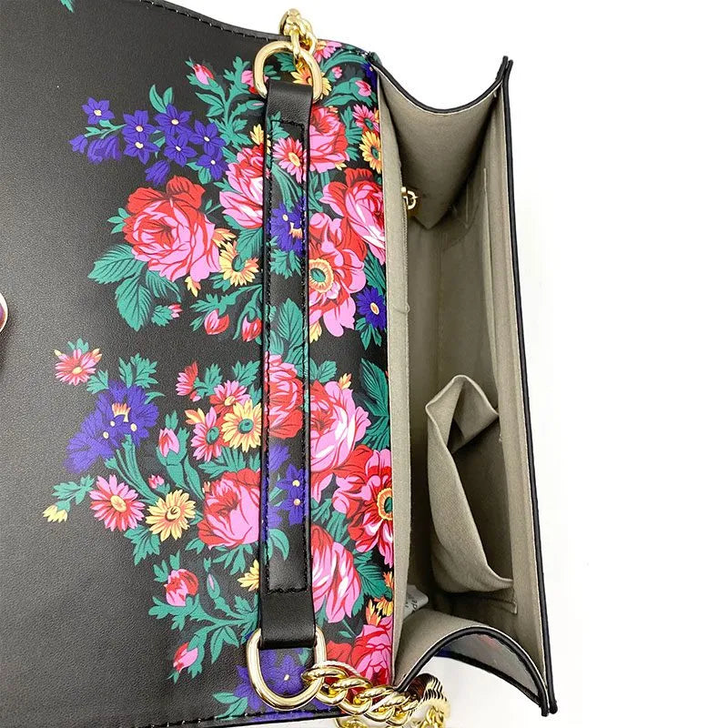 Kokum Floral Hand bag – Black - Chic Meadow Boutique 