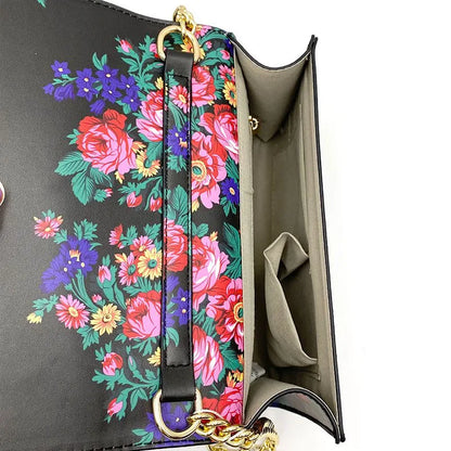 Purse Kokum Floral Hand bag – Black