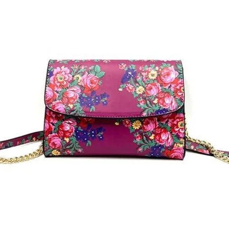 Kokum Floral Hand bag – Purple - Chic Meadow Boutique 