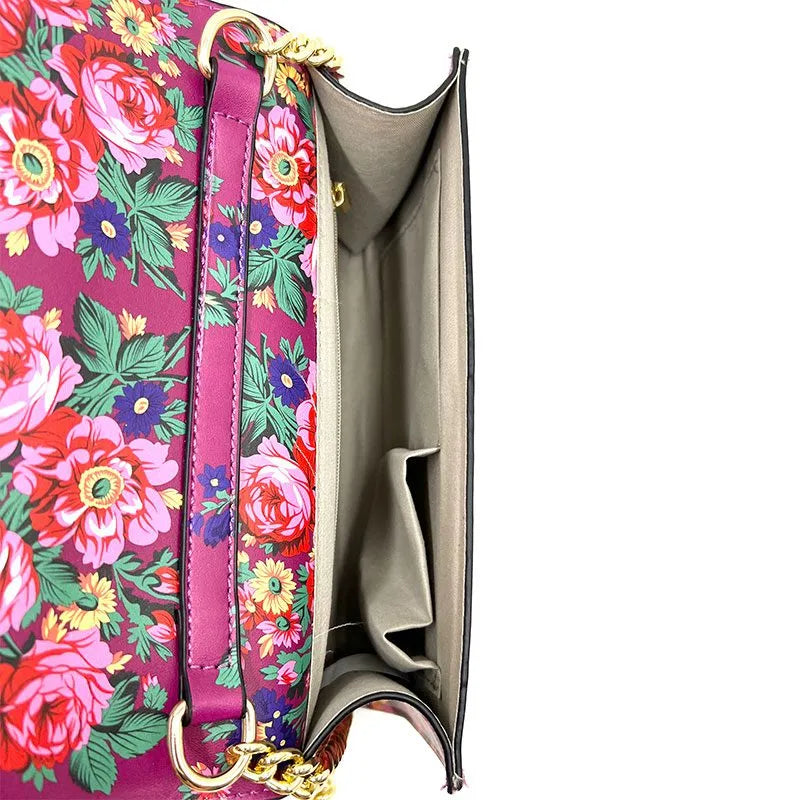 Purse Kokum Floral Hand bag – Purple