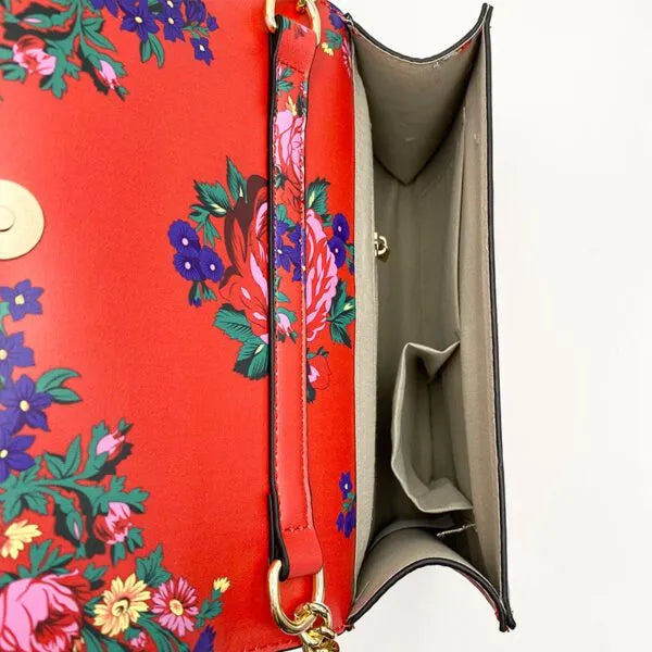 Kokum Floral Hand bag – Red - Chic Meadow Boutique 