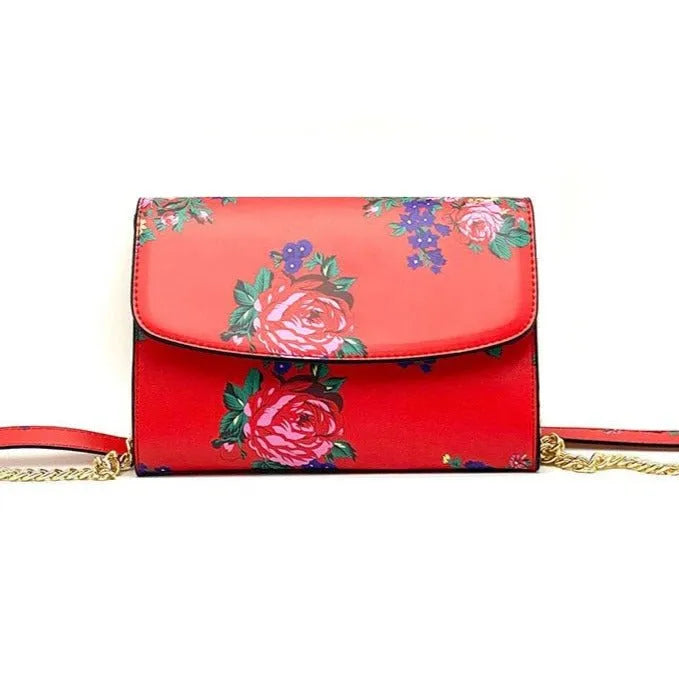 Kokum Floral Hand bag – Red - Chic Meadow Boutique 