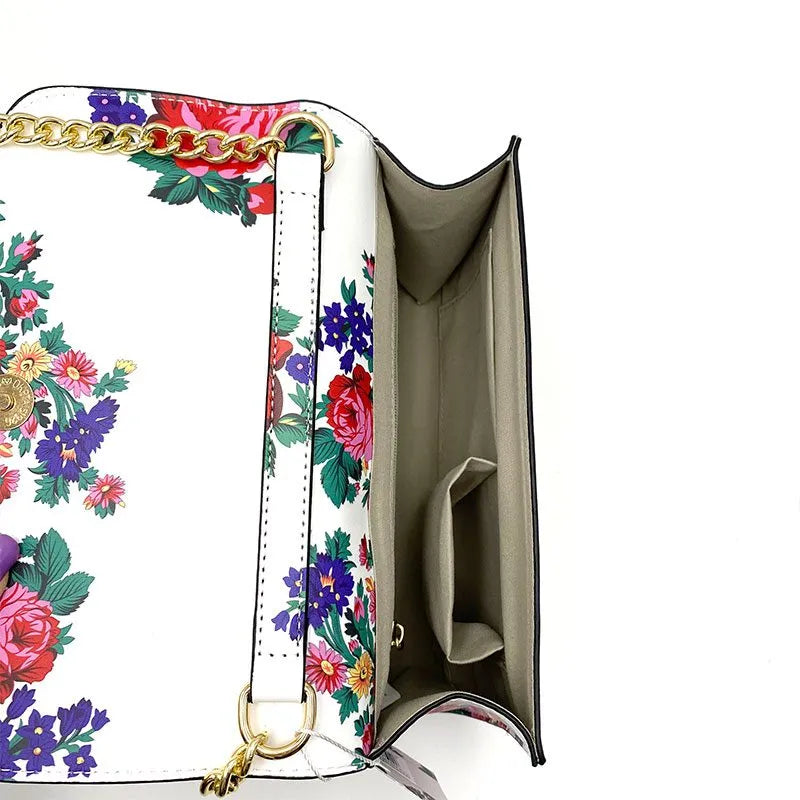 Kokum Floral Hand bag – White - Chic Meadow Boutique 