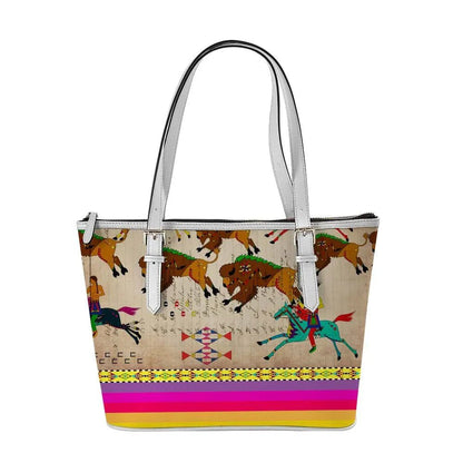 Tote Bag Ledger Hunt White Large Tote Shoulder Bag