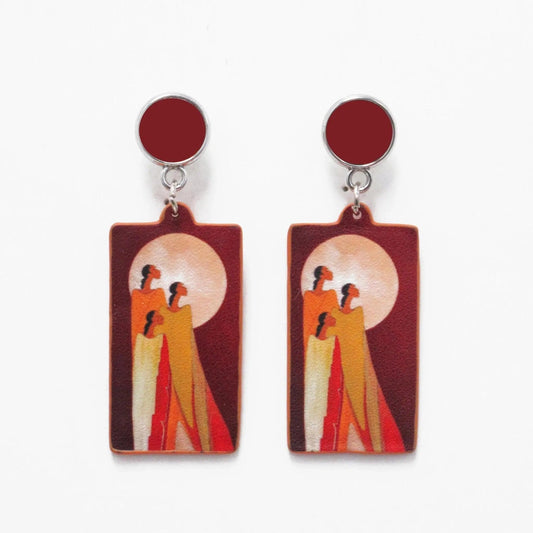 Jewelry Maxine Noel Hope Vegan Leather Earrings