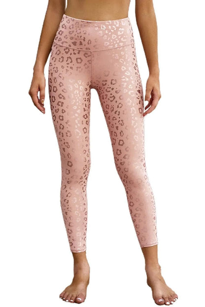 Metallic Leopard Yoga Leggings