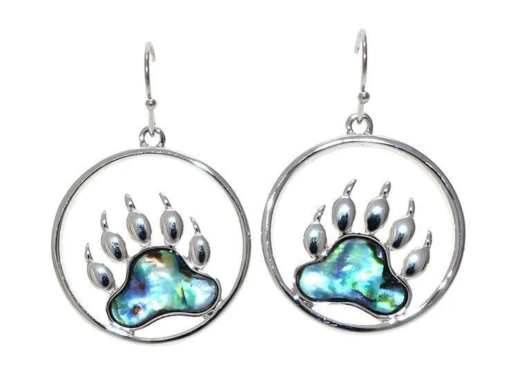 Nature's Embrace Shell Bear Paw Earrings - Chic Meadow Boutique 