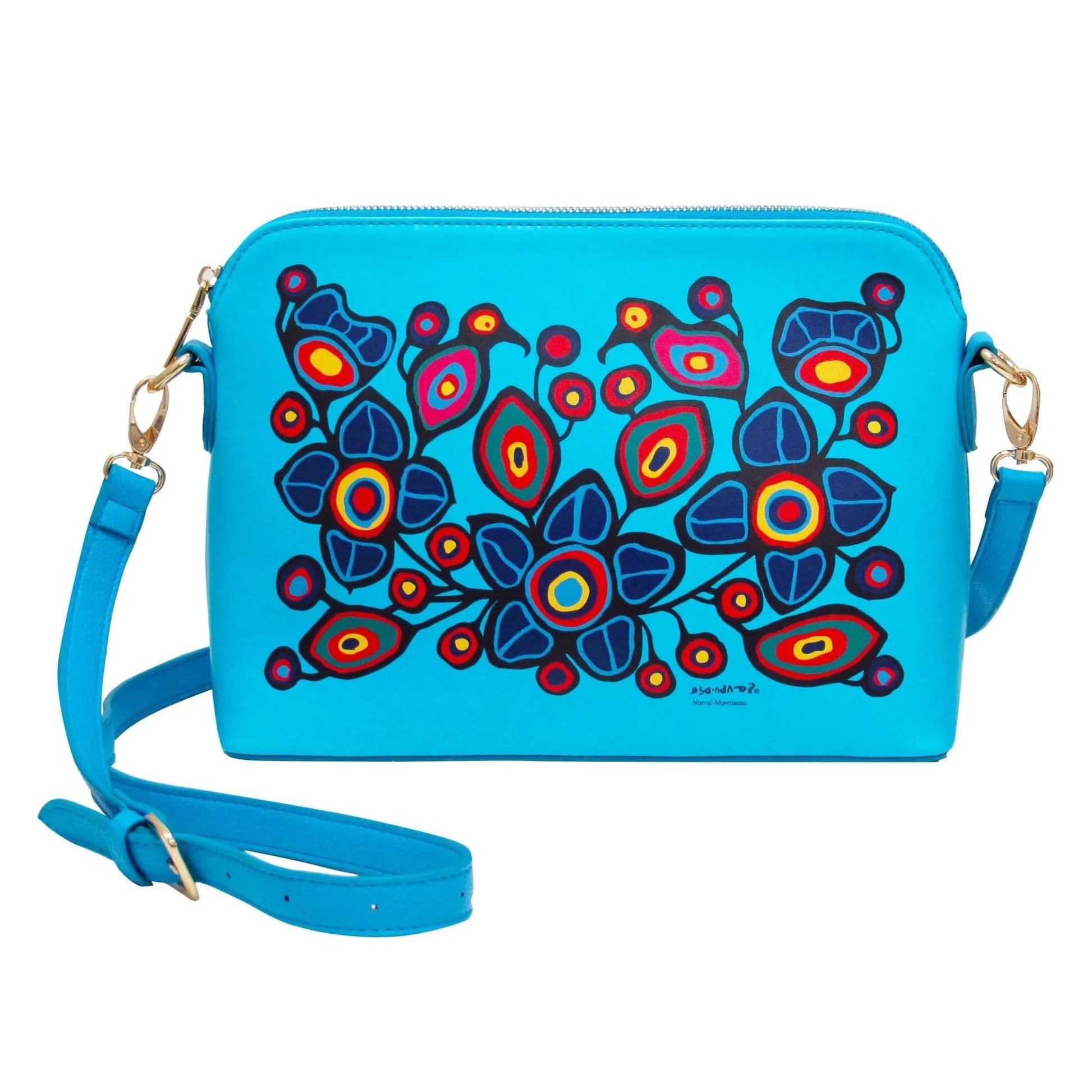 Norval Morrisseau Flowers and Birds Art Bag - Chic Meadow Boutique 