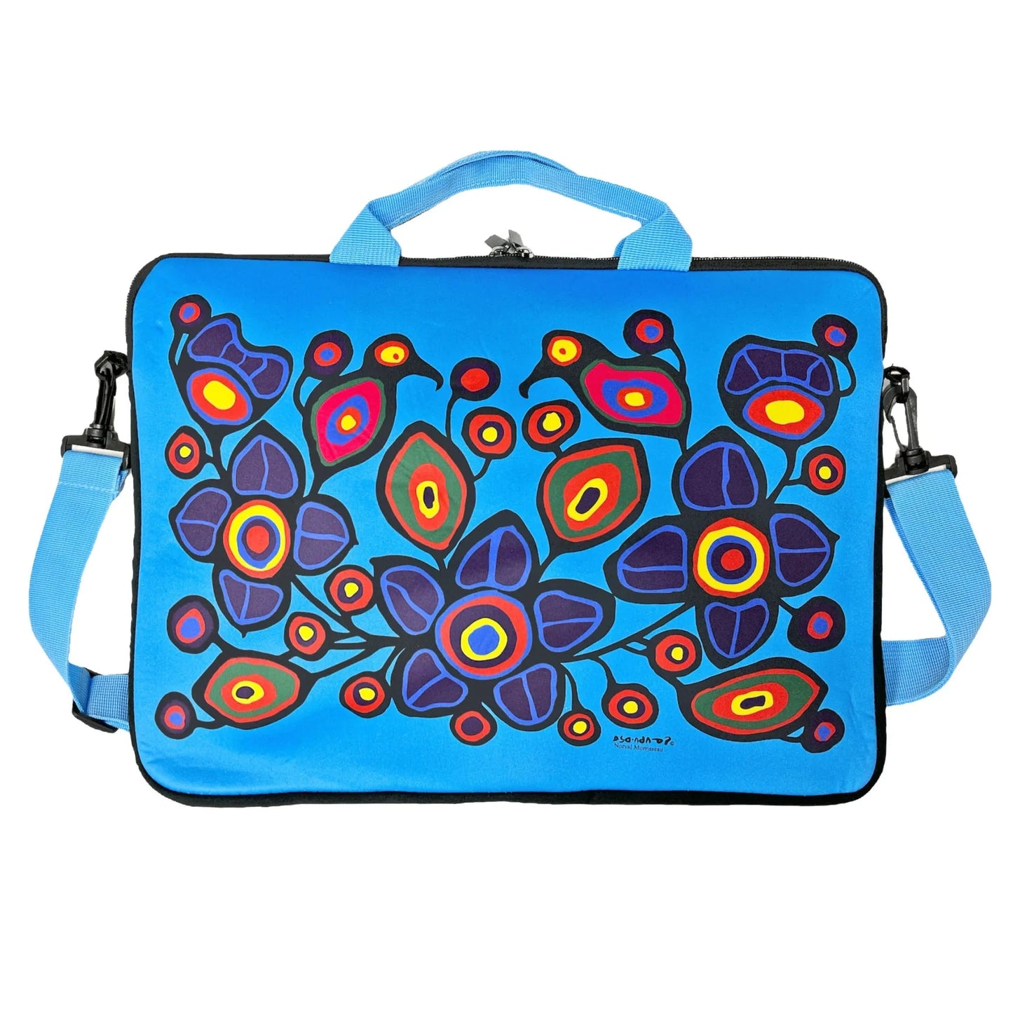 Norval Morrisseau Flowers and Birds Laptop Bag - Chic Meadow Boutique 