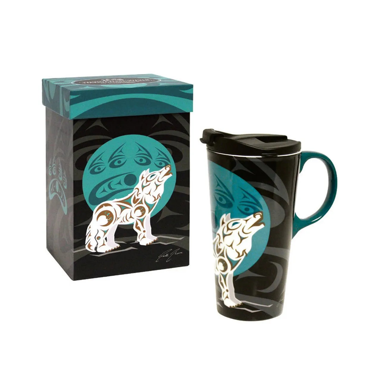 Perfect Mug - Howling Wolf by Darrell Thorne - Chic Meadow Boutique 