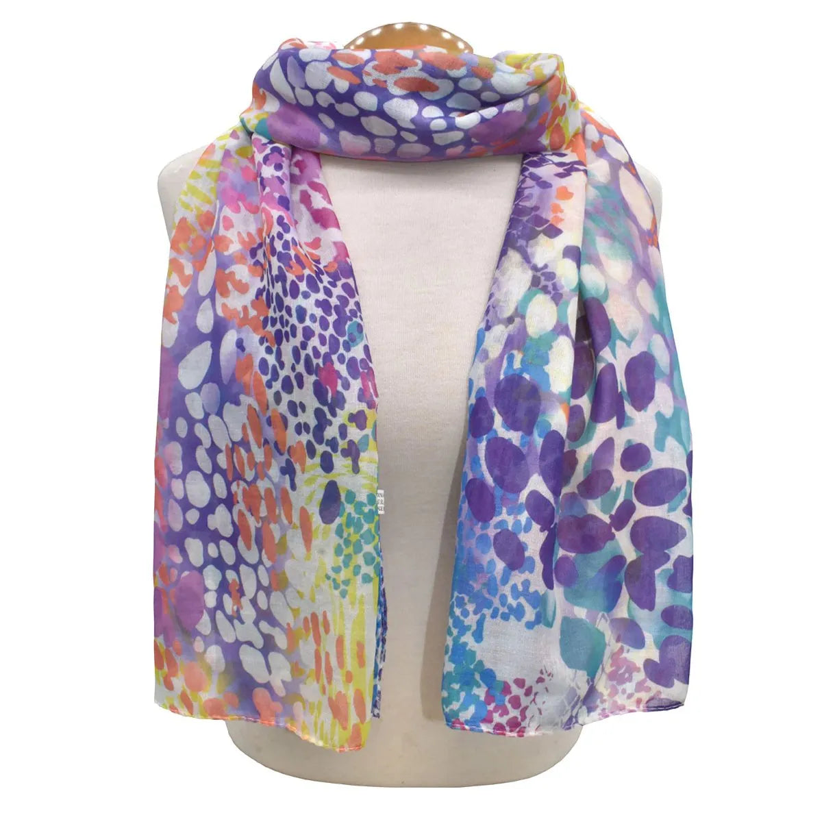 Purple Animal Print Pattern Scarf - Chic Meadow Boutique 