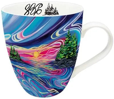 Reflect & Grow With Love Indigenous Artistry 18 oz. Mug by Artist - Grapentine, Shawna Boulette - Chic Meadow Boutique 