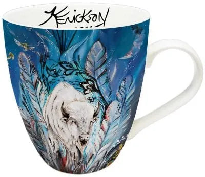 Spirit Buffalo Indigenous Artistry 18 oz. Mug by Artist - Erickson, Karen - Chic Meadow Boutique 